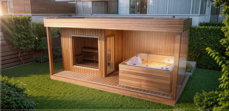 domek saunowy z balią/jacuzzi