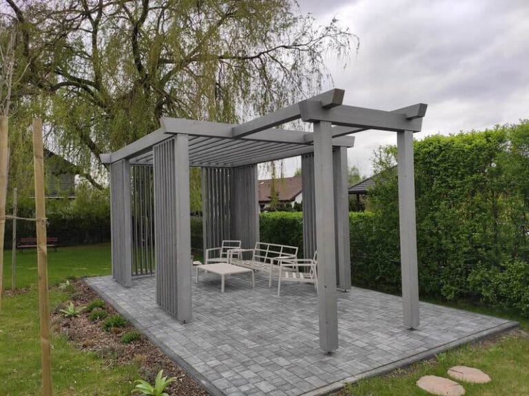 Pergola Ogrodowa z zadaszeniem azurowym Realizacja w Rudzie Śląskiej